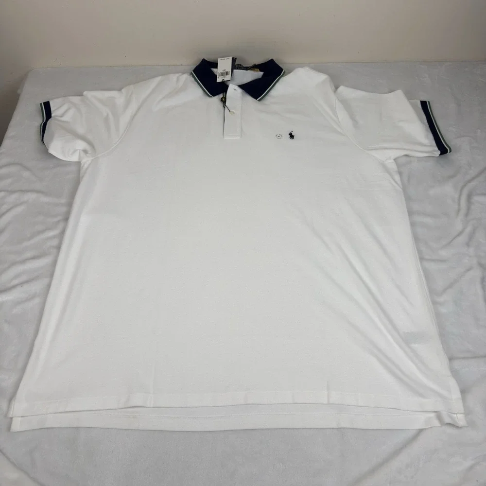 Polo Ralph Lauren Classic Fit Polo Shirt Big &Tall Men's 4XLT White NWT $125 - Picture 3 of 10